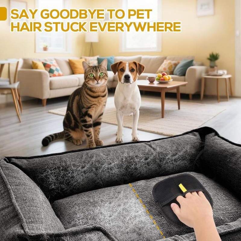 Reusable Pet Hair Remover Gloves for Cats and Dogs, Reusable Cat and Dog Hair Remover, Suitable for Sofas, Furniture, Carpets, Car Seats, Curtains