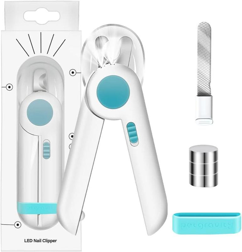 Dog Cat Nail Clippers and Trimmer Free Nail File Clippers with LED Light to Avoid Over-Cutting Nails