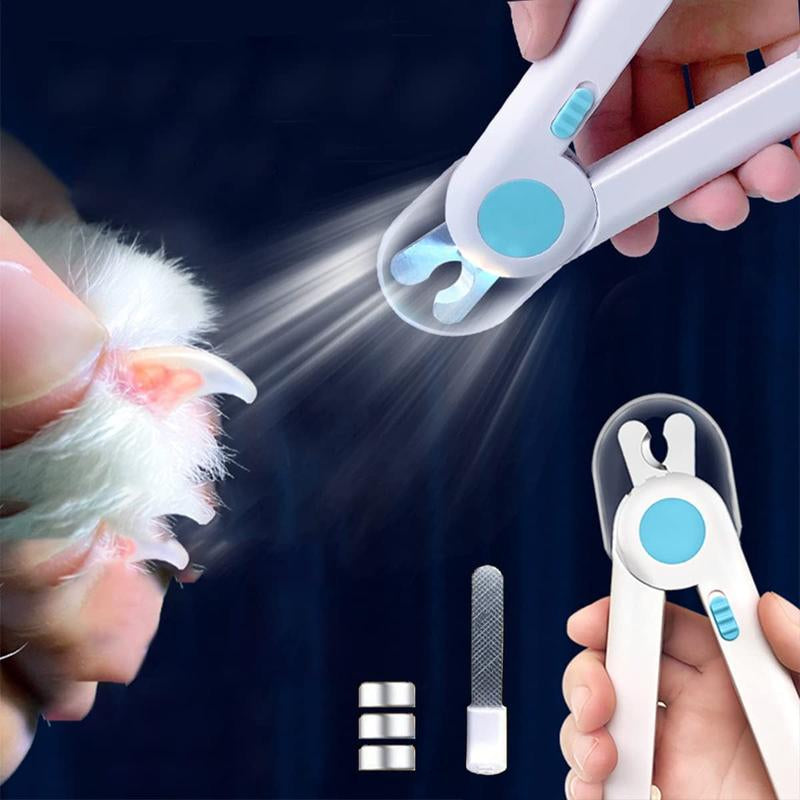 Dog Cat Nail Clippers and Trimmer Free Nail File Clippers with LED Light to Avoid Over-Cutting Nails